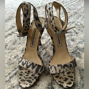 Manolo Blahnik Leopard Print Heels